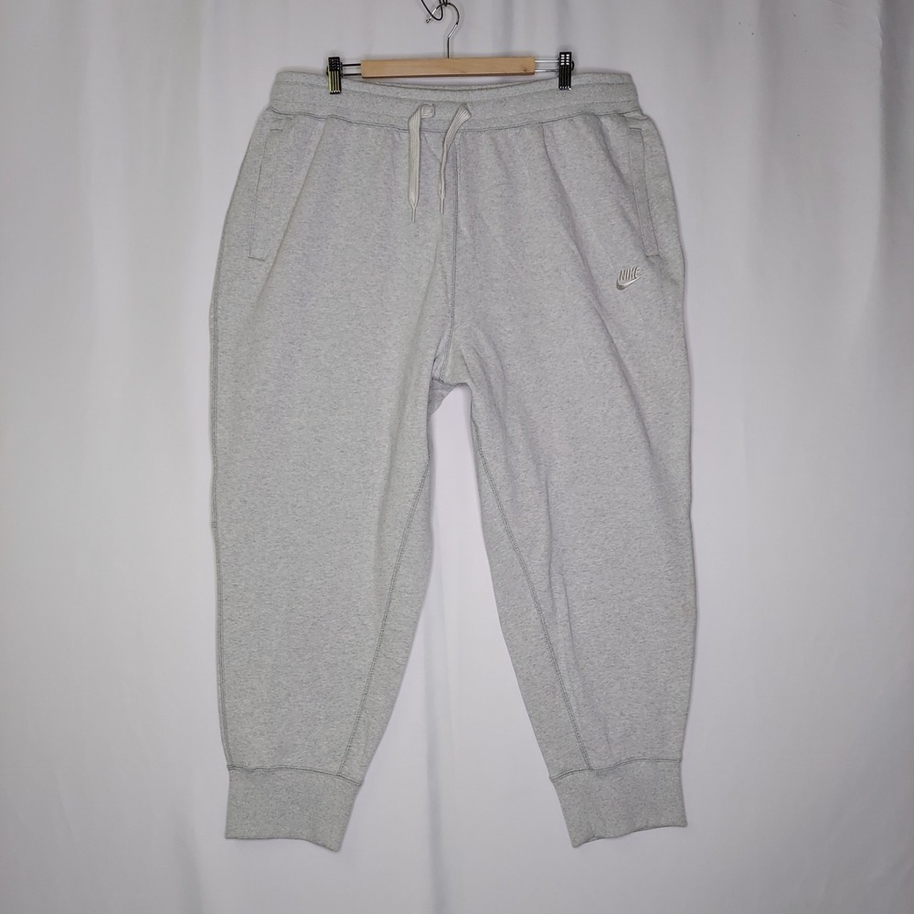 Nike Jogger Sweatpants 1XGray‎ Drawstring Pocket Logo Workout 42" Waist 62" hips